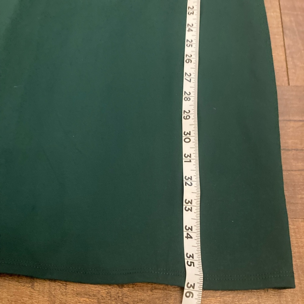 Jude Connally Forest Green Long Sleeve Zip-Front Dress with White Trim - Picture 10 of 11